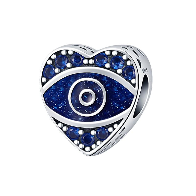 925 Silver Charms Beads Devil's Eye Fatima's Hand Cross Beads Fit Original Bracelet Women DIY Jewelry Gifts