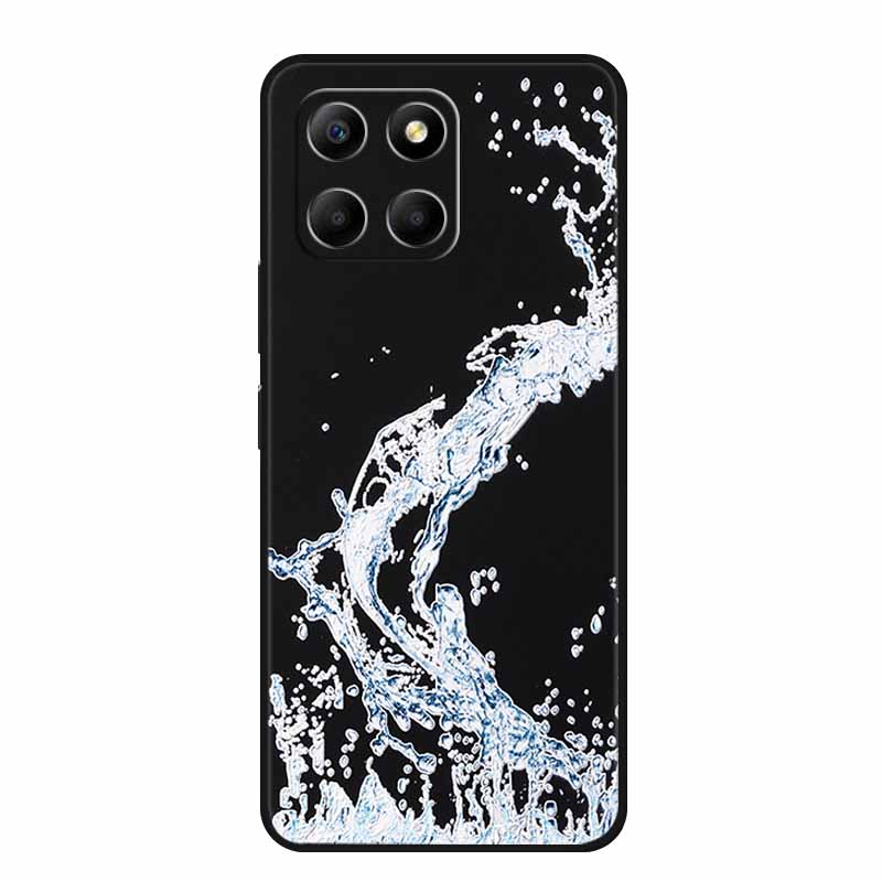 3D Тисненый Чехол Для Honor Play 9A 2024 X5b Plus X8C X6C 4G Чехол Для Телефона 9 A X 8 6 C Coque Цветы Черный Силикон Мягкая Задняя Крышка