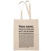 Tote Bag - PLANETEE - Femme Situation Femme Beige - Coton - Beige - Imprimé En France