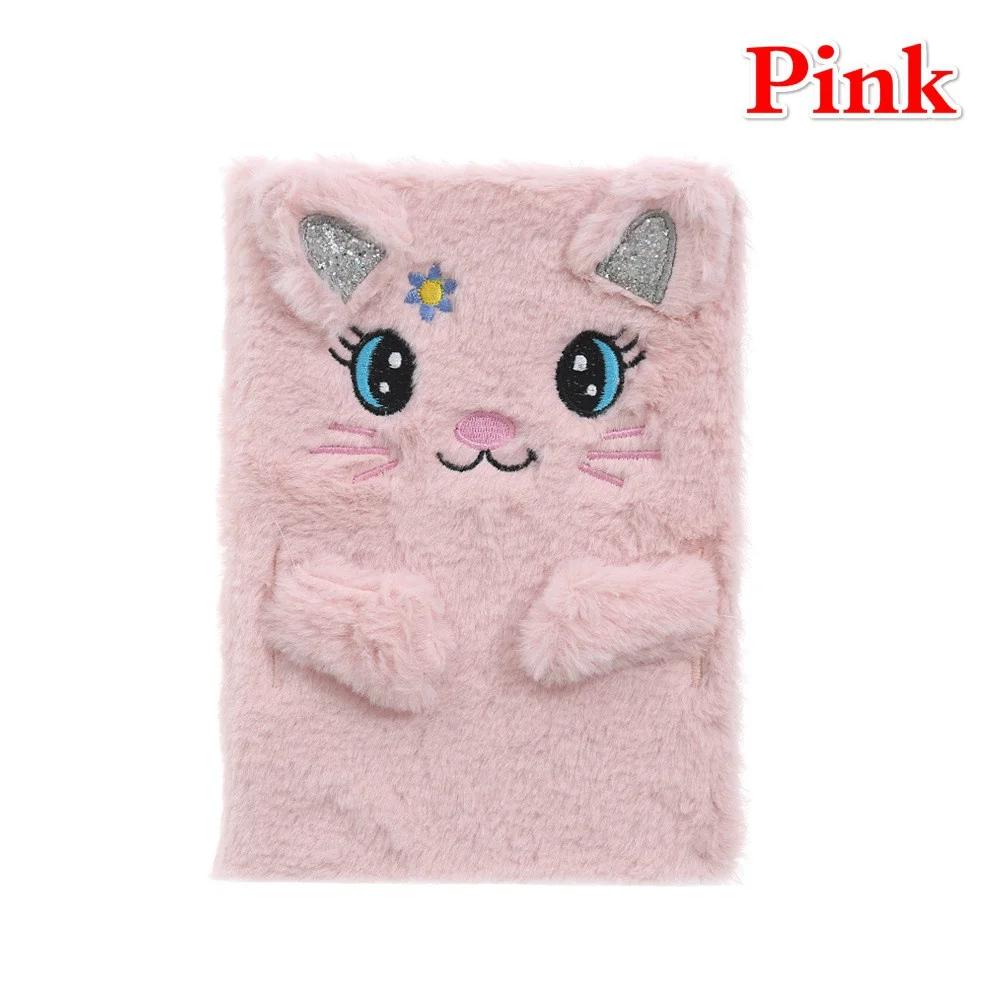 Новый мультяшный флисовый блокнот милый заячий ушка руководство для девочек маленький розовый блокнот дневник записи журналы корейские канцелярские принадлежности