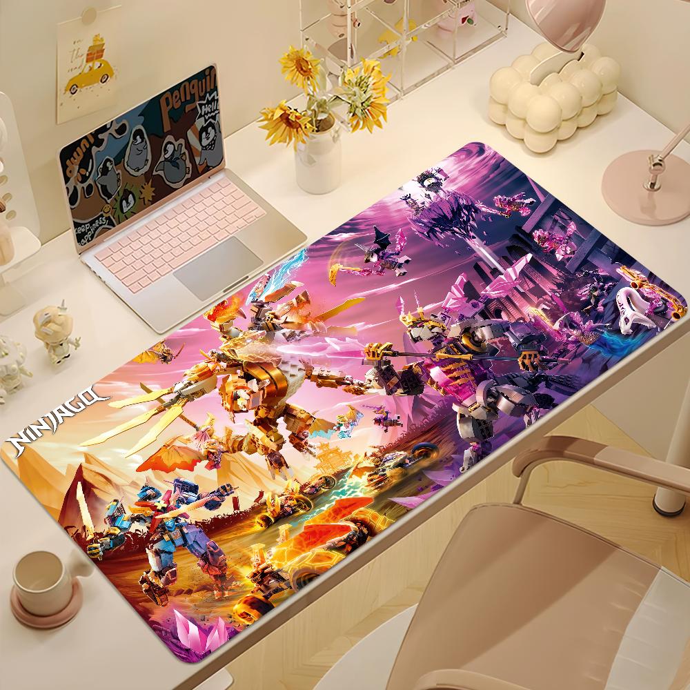 Game NNinjago Masters SSpinjitzu Mouse Pad Desk Mat Large Nonslip Antifray Keyboard Ergonomic Office Rubber PC Home Custom