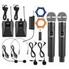 Wireless Microphone Professional UHF Wireless Mic System Handheld Dual Microphone with Receiver