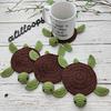2pcs Handmade Crochet Turtle Coasters Set  Fun Animal Mug Rugs Creative Knitting Housewarming Gift for Daughter Mom Teacher Unique Home Decor