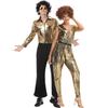 Music Festival Retro 70s Disco Costumes, Couple Hipster Dicos Stage Performance Costumes