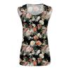 Womens Tank Top V Neck Basic Printed Casual Flowy Sleeveless Deep Side Cut Tops For Women