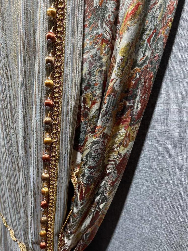 2022 New Design Stripe Vintage Pattern High Precision Jacquard Textile Fabric for Curtains, Costumes and Throw Pillows