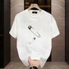 Модная мужская одежда больших размеров Модная брендовая повседневная футболка с коротким рукавом Мужская облегающая летняя футболка с принтом Новый модный мужской топ с круглым вырезом