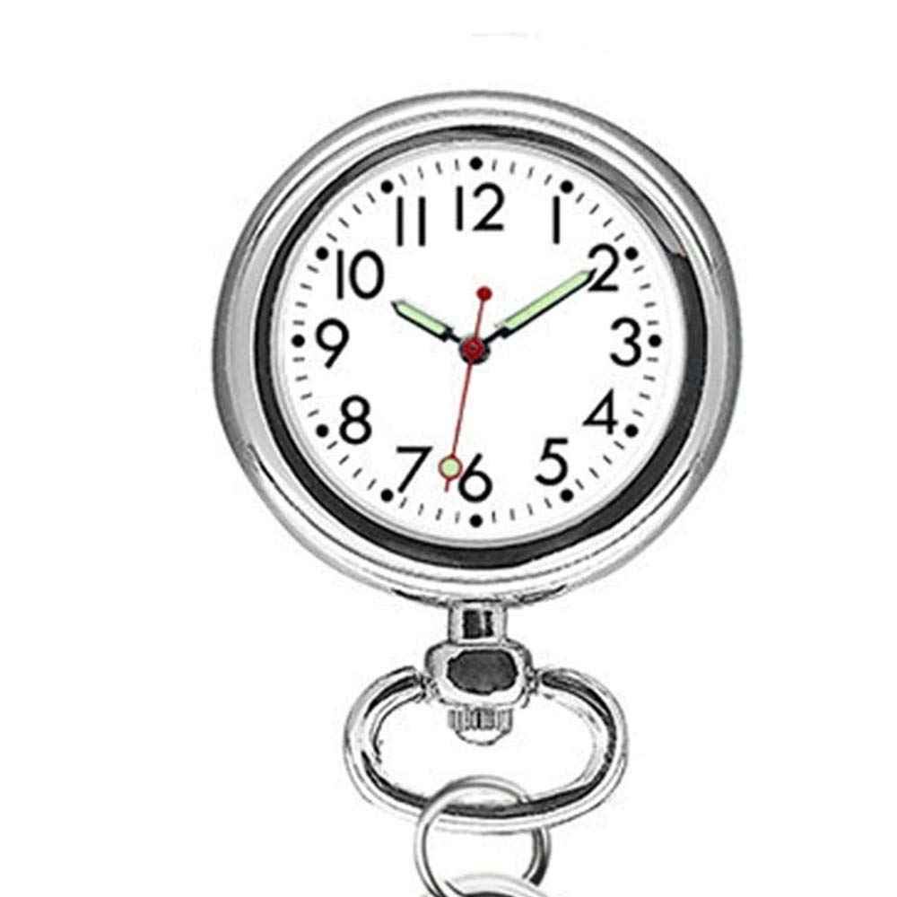 YFFSFDC Медсестра Карманный карманный легкий в большом размере светящиеся унисекс часы, часы, брелок, часы, чтение, циферблат, кварц,