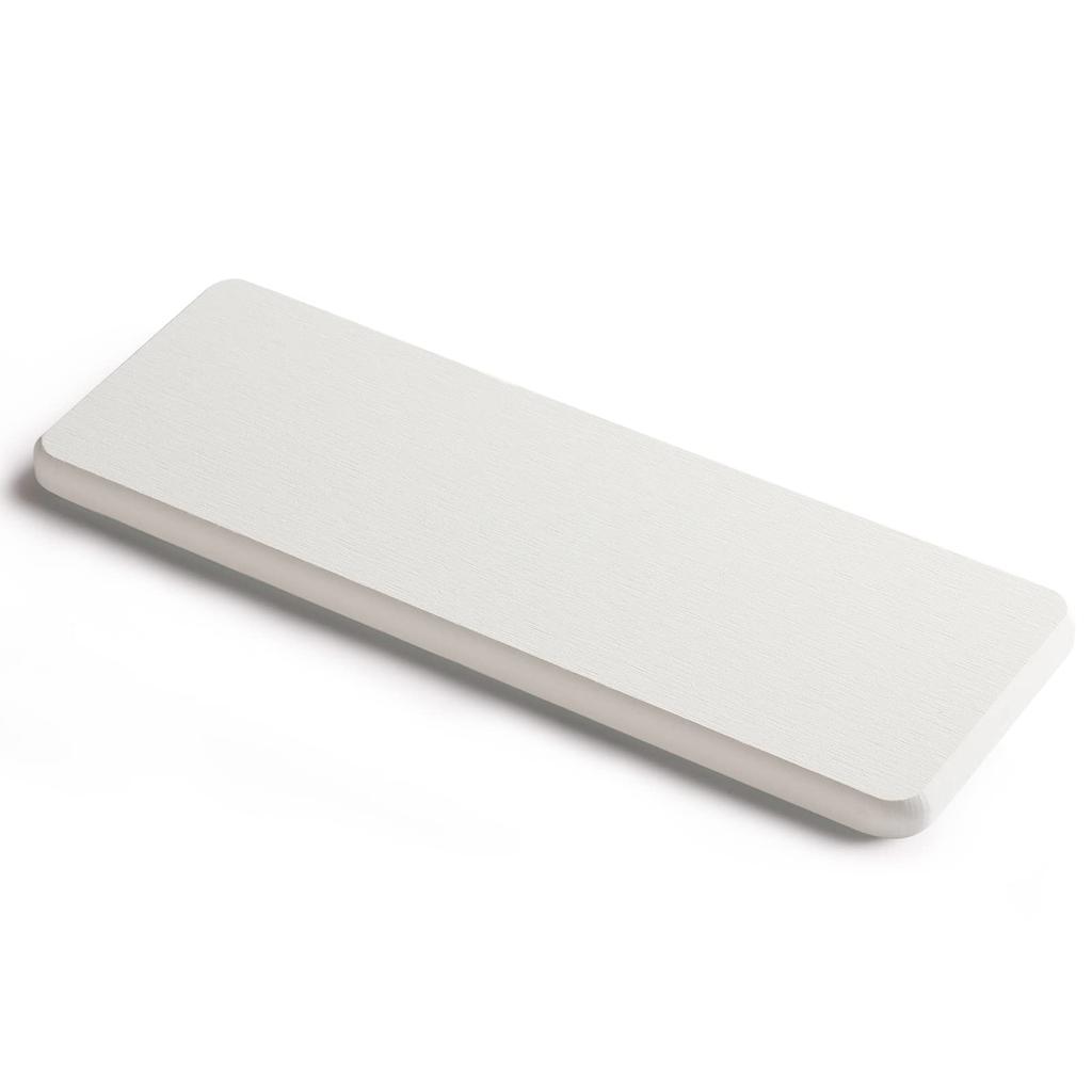 IRETION Diatomaceous Earth Soap Tray, Absorbent, Quick-Drying, Deodorizing, Non-Asbestos, 22.5cm X 8cm X 0.9cm (White)