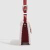 New Year and Christmas atmosphere lambswool bag 2024 new model niche small square bag simple versatile shoulder crossbody bag
