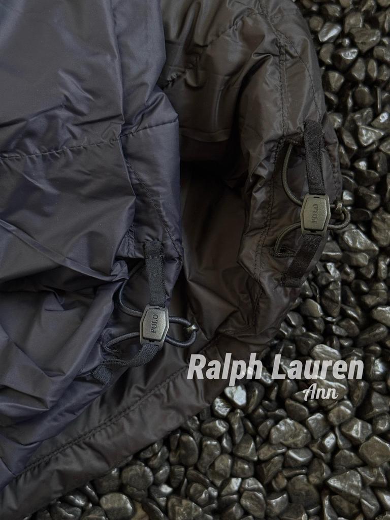 Cross RL Small Horse Embroidery British Style Business Casual Stand Collar Windproof Waterproof Ribbed Down Jacket