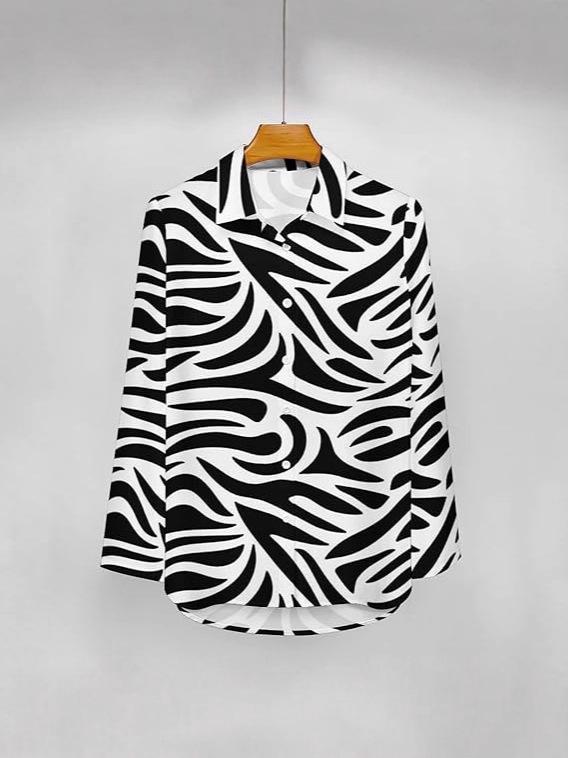 Женская ретро-рубашка с принтом зебры и воротником, свободный топ с рукавом три четверти, модная, Осень/Зима 2026.