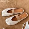 Ретро женские балетки танцевальные туфли неглубокие повседневные лоферы мягкие туфли осень 2024 модные туфли с открытой пяткой женские сандалии
