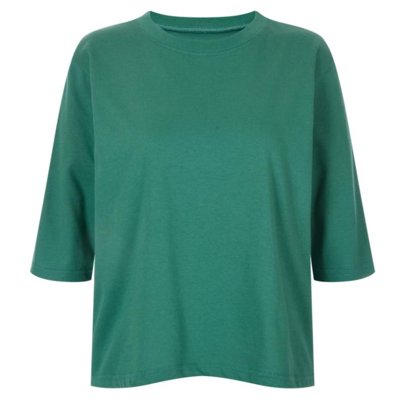 Shop Women Round Neck Loose FiT Basic Plain T shirT Beige Dai Wsh 20416