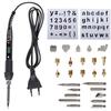 JCD 80W Electric Iron Carving Pyrography Wooden Tool Sets Wood Burning Eming Soldering Pencil Welding Tips Kits