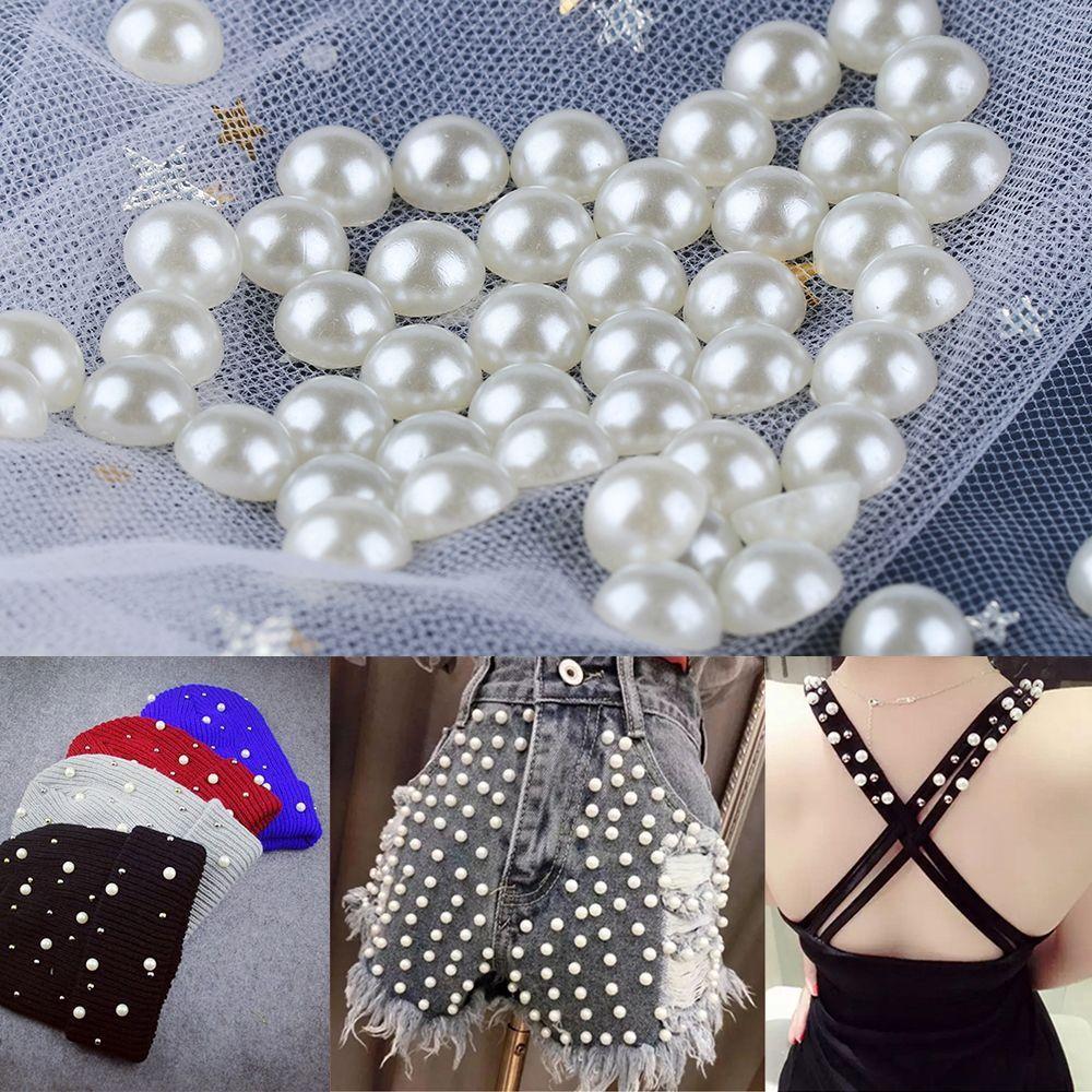30/50pcs Pants Garment Crafts DIY Cloth Button Scrapbooking Half Round Pearl Rivets
