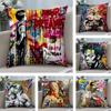 Banksy Street Graffiti Art Pillow Case Short Plush Sofa Decorative Gift Home Double-sided Printing Cushion