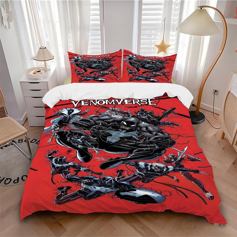 3Pcs Venom Carnage Battle Bedding Sets For All Sizes New 3D Printed Bed Cover Comforter Duvet Cover Pillowcase Bedroom Decoration