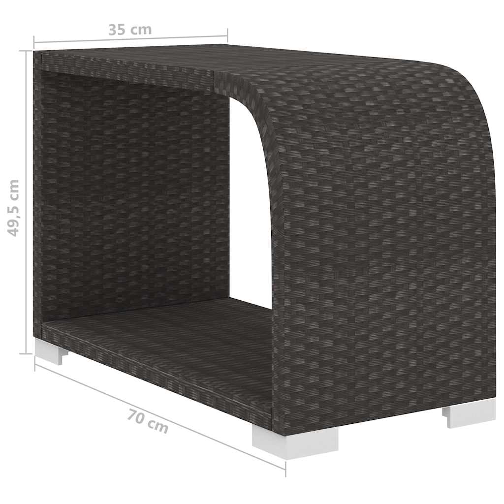 8 Piece Garden Lounge Set with Cushions Poly Rattan Black
