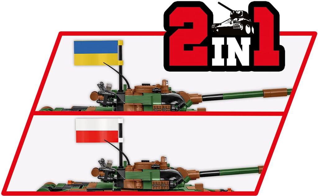 Cobi Armed Forces MR1 Scale #2624 T-72 (PL/UA) (Polish/Ukrainian Army) 1/35