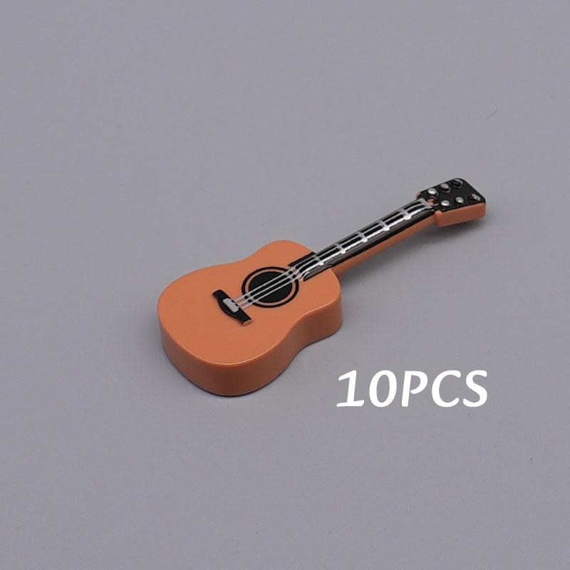 City Building Blocks Accessories Cup Plate Backpack Basket Barrel Candlestick Hammer Wrench Key Guitar Creative Brick Toy Gift