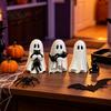 Cute Resin Ornament for Home Decor Halloween Ornament, Ghost Hugging A Black Cat Sculpture, Small Collectible Unique Figurine, Bedroom Entrance