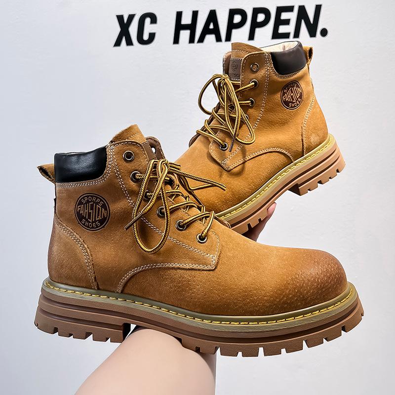 Rhubarb boots men's 2024 new Martin British style high-top kick not rotten tooling breathable spring and autumn men's shoes 2345-X