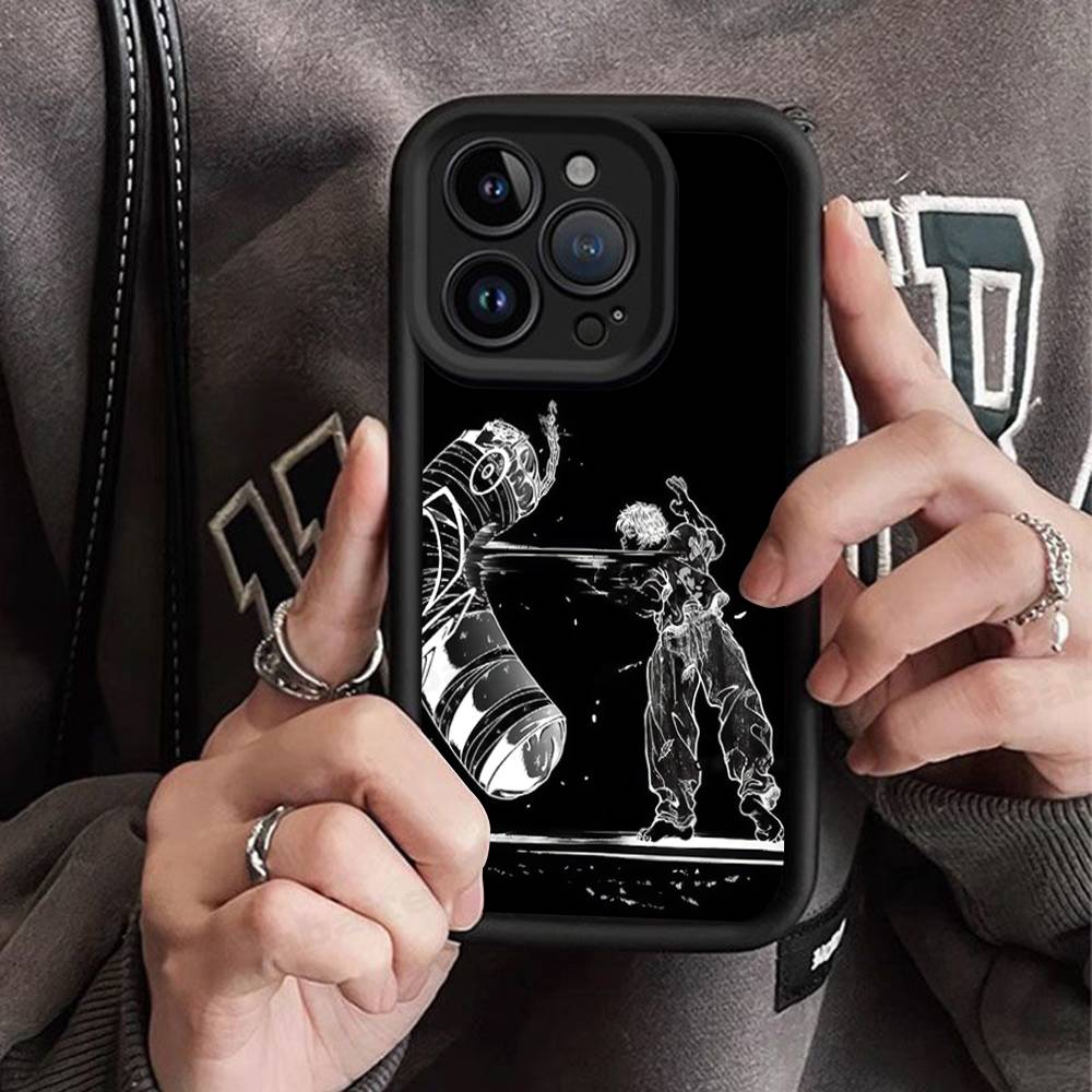 Крутой чехол для телефона B-Baki HanmaS для iPhone 11 12 13 16 15 17 14 Pro Max Мягкий чехол Силиконовый чехол