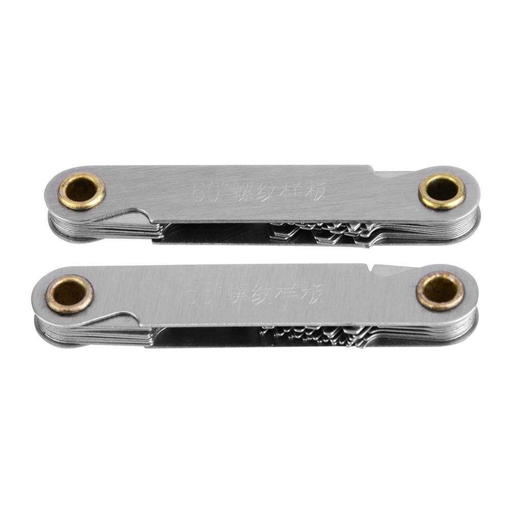 2pcs Imperial55 degrees    Metric60 degrees  Stainless Steel Screw Measuring Thread Pitch Gauges