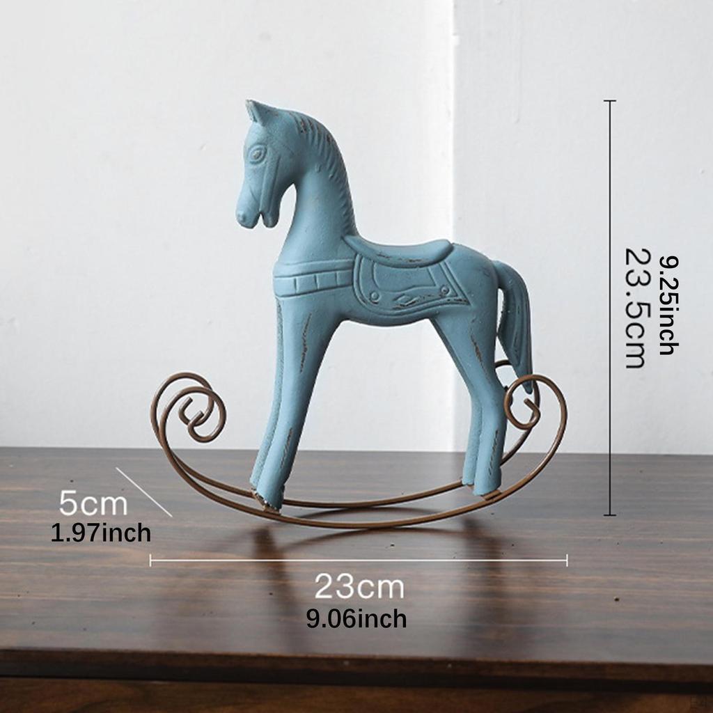 Статуя лошади-качалки, украшение на праздничный сезон, фигурка для бара, стола, кафе