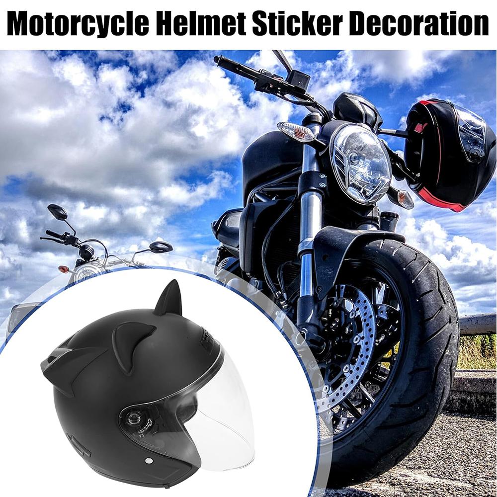 1 Pair Cat Ears Style Helmet Self Adhesive Decoration Fit for Motorcycle Bicycle