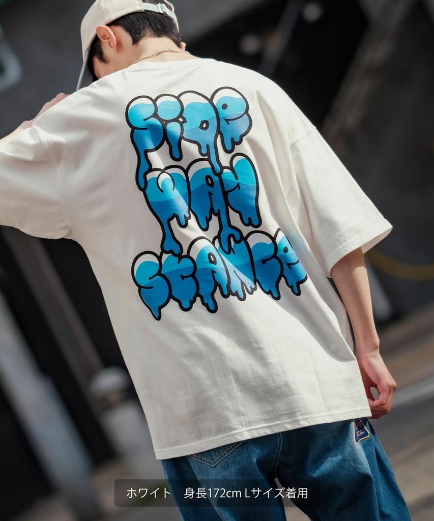 [IMPROVES] [SIDEWAYSTANCE] Short Sleeve Drip Logo Print T-Shirt