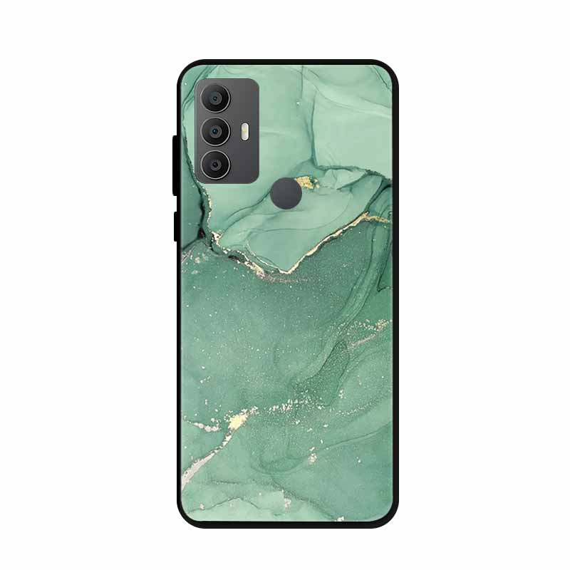 For Alcatel 1V 2021 Case 6002A 6002D 6.52" Marble Silicone TPU Soft Shockproof Phone Case for Alcatel 1V (2021) Covers Coque 1 V