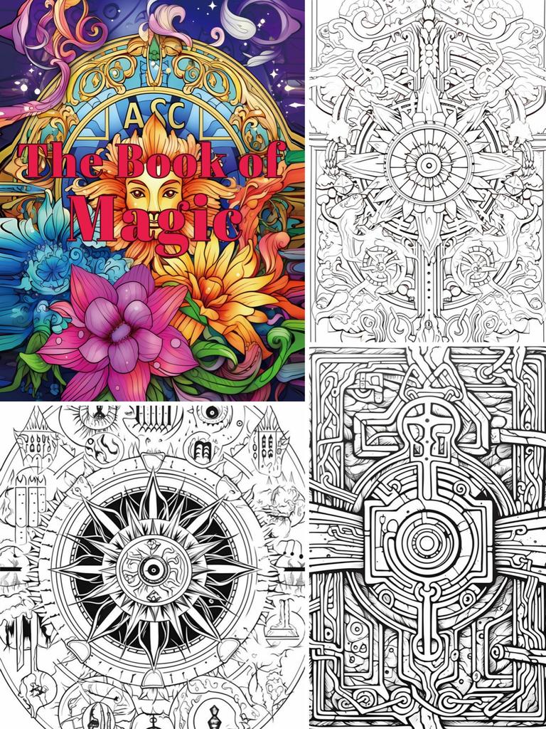 1 шт. Книга магического искусства раскраска оригинальная модернизированная бумага утолщенная 22 страницы, раскраски подарок на праздник день рождения