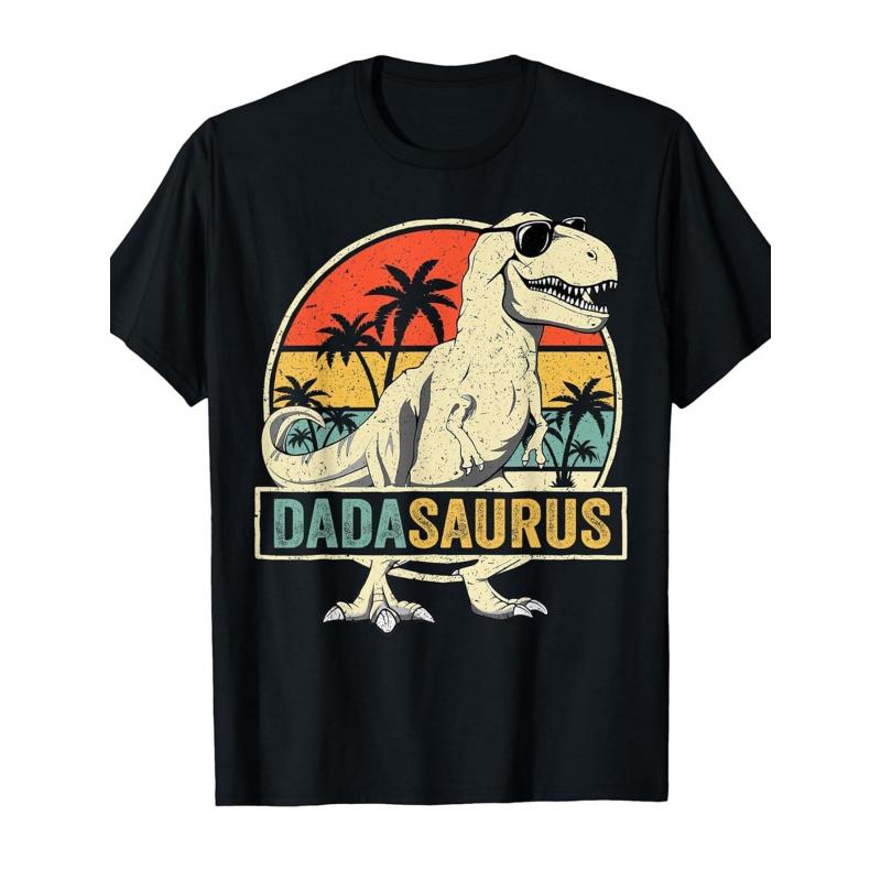 Dadasaurus T Rex Dinosaur Dada Saurus Family Matching Fun Britishn Fashion Graphic T-Shirt, Soft Unisex, Tees, Affordable Everyday Wear, Great Gift