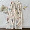 Женские флисовые пижамные брюки Hello Kitty - Теплый коралловый фланель для осени и зимы