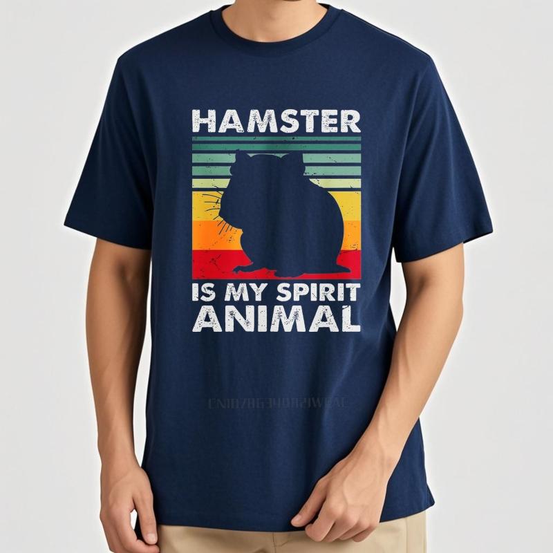 men brand tshirt Fashion summer Unisex tshirt Hamster Is My Spirit Animal Short Sleeve Comfortable Round Neck Teeshirt