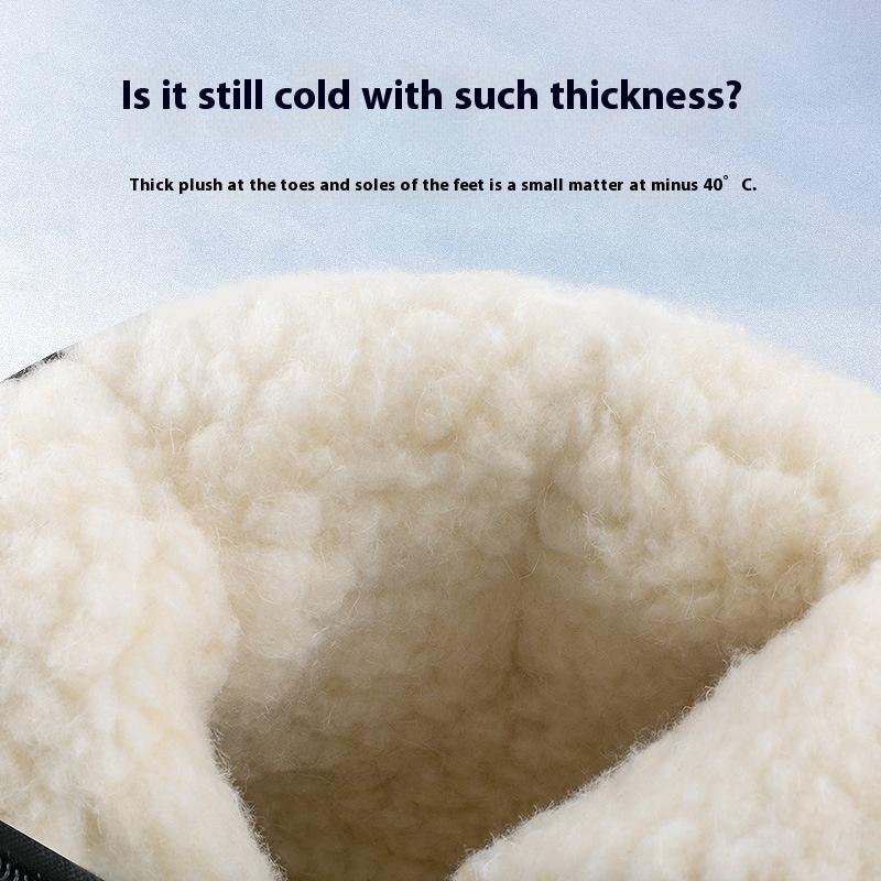 Thickened Elderly Short Cotton Boots Non-slip Casual Men's Snow Boots Padded Warm Winter Big Cotton Shoes