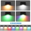 RGBCW Solar Fence Lights Outdoor: Color Changing Deck Stairs Lights IP65 Waterproof - 6 Pack Step Light for Patio Yard Garden Pathway