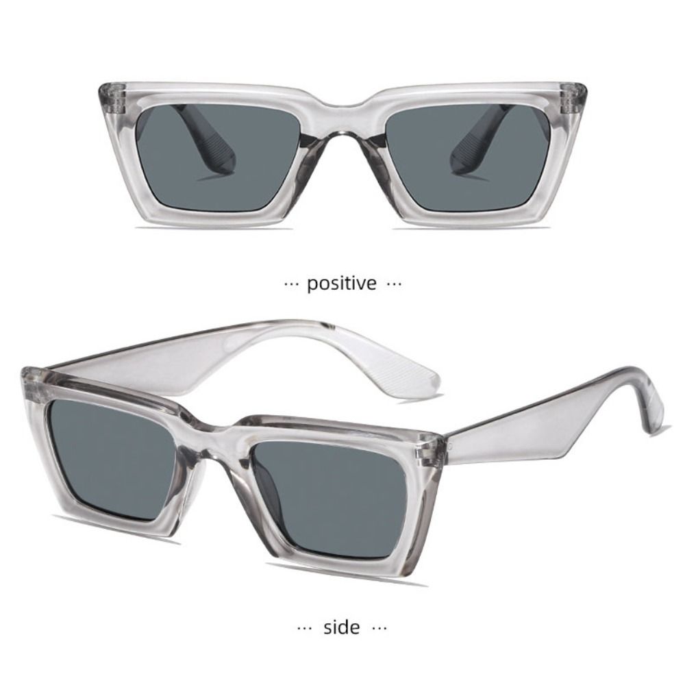 Sun-Protective Driving Glasses Punk Black Shades Glasses Square Frame Sunglasses for Women Men