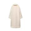 Womens Double-breasted Fleece Thick Warm Coat Wool Blend Overcoat Winter Casual Outerwear
