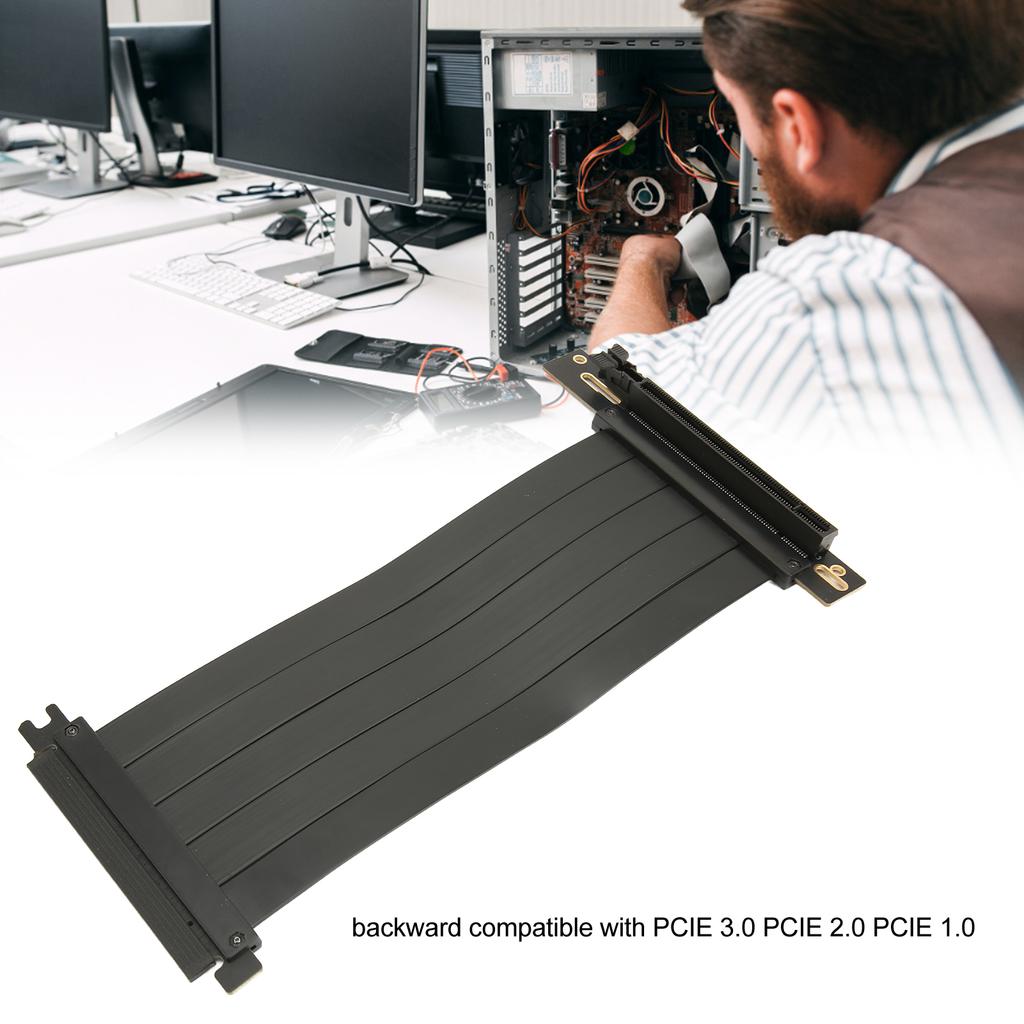 Карта-райзер PCIe PCIE 4.0 X16 Райзер-кабель Высокоскоростной Гибкий Прямоугольный Угол 90 Градусов Порт PCIE Кабель-удлинитель для видеокарты