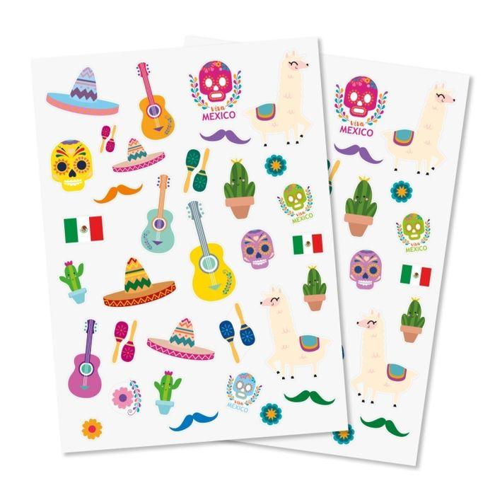 Наклейки - Мексика - Мексика - Лама - Сомбреро - 66 штук