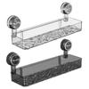 Removable Suction Cup Storage Rack Waterproof Cosmetic Storage Box Wall-Mounted Shelf Rack  Kitchen