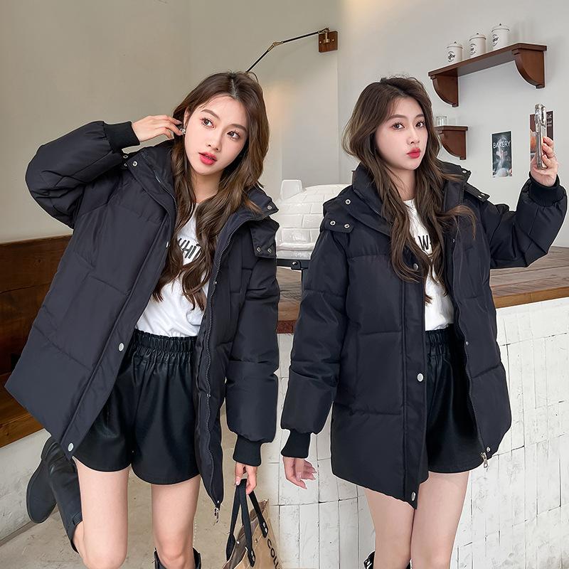 Winter Women's Year's New Down Padded Jacket Short Hooded Padded Jacket Design Thickened College Padded Jacket