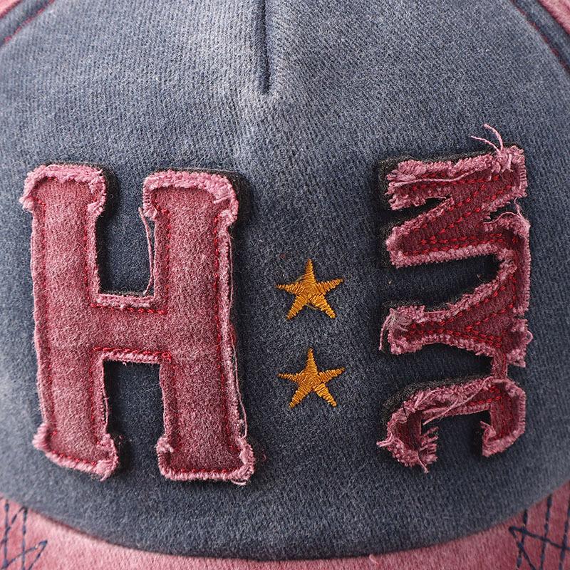 Washed Patch Baseball Cap Old Alphabet Street Personality Shade Cap NYC Hat