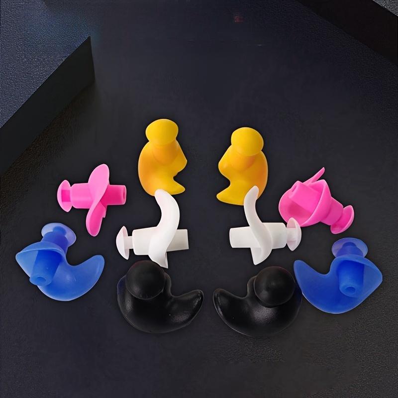 Набор из 8 мягких силиконовых берушей - Удобная и надежная посадка, шумоподавление - Водонепроницаемые беруши для плавания и дайвинга с защитой от выпадения