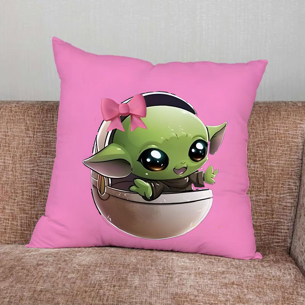 Мультяшная наволочка для подушки Baby Y-Yoda-S для дома, спальни, автомобиля, офиса, украшения гостиной, дивана. Подходит