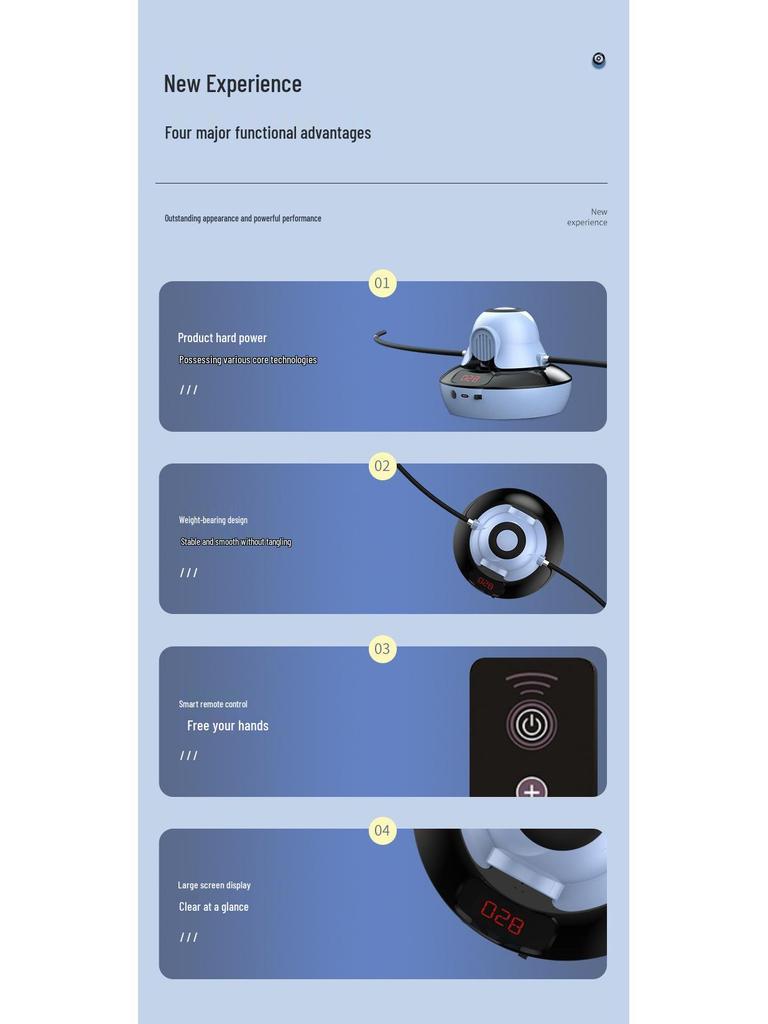 Умная электрическая скакалка с 10 уровнями регулировки и счетчиком с дистанционным управлением для тренировок детей