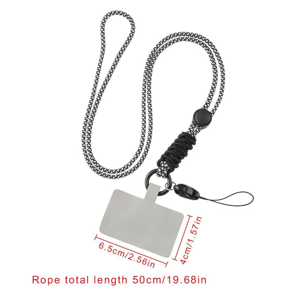 Adjustable Keychain Chain Nylon Strap Patch Phone Lanyard Phone Safety Tether Hanging Neck Cord
